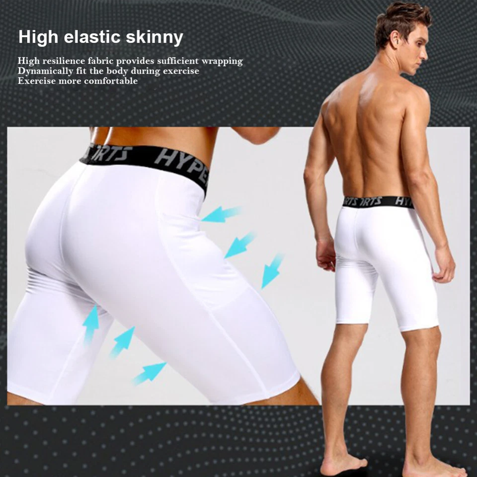 Мужские компрессионные шорты плотное нижнее белье брюки спортивные леггинсы мужские спортивные шорты - Изображение 1 из 4