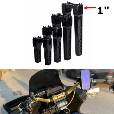 Kit de guidão vertical estilo taco 1" para Harley Dyna Softail Sportster - Imagem 1 de 4
