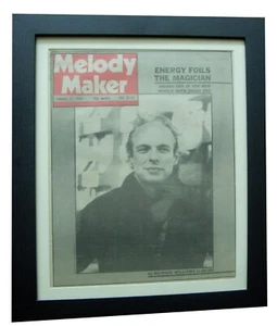 BRIAN ENO+RARE ORIGINAL 1980 VINTAGE MELODY MAKER+POSTER+FRAMED+FAST WORLD SHIP - Imagen 1 de 6