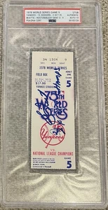 Bucky Dent Yankees Signed & Inscribed 1978 World Series Ticket Gem 10 PSA/DNA - Picture 1 of 3