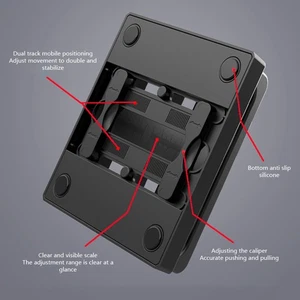 Dual-Slot Adjustable Vertical Laptop Stand ABS Plastic 4in1 Design Space-Saving - Afbeelding 1 van 18