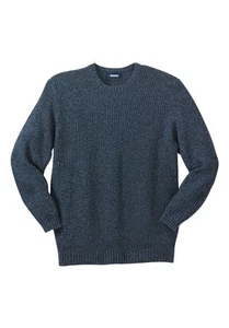 KingSize Men's Big & Tall Shaker Knit Crewneck Sweater - Picture 1 of 40