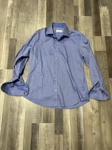 Robert Graham Shirt Men’s 42 16.5 Blue Plaid Long Sleeve Button Up Cotton - Picture 1 of 13