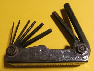 Vintage Craftsman # 946285 8-In-1 Folding Metric Hex Key Set 1.5mm - 8mm - Image 1 of 2
