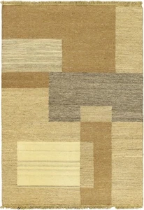 Vintage Hand Woven Kilim Rug 4'5" x 6'5" Traditional Wool Carpet - Picture 1 of 4