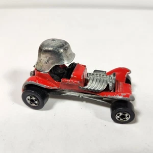 Vintage 1969 Hot Wheels Red Baron Car Rat Rod Roadster Helmet Mattel Hing Kong - Picture 1 of 6