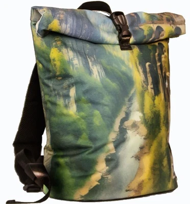 Rucksack RollTop "Bastei". Einzigartiges Design, Laptopfach – Perfektes Geschenk - Bild 1 von 4