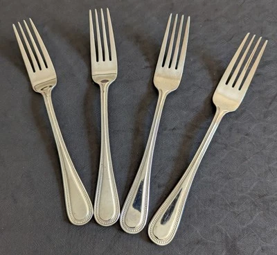 Cubiertos de acero inoxidable con cuentas Cuisinart CUI8 - 4 tenedores de cena GRANDES Foto 1 de 4