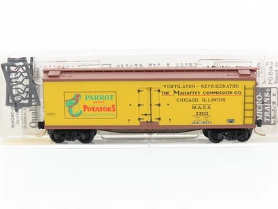 N Scale Micro-Trains MTL 49480 MACX Parrot Brand Potatoes 40' Wood Reefer #3300 - Image 1 of 4