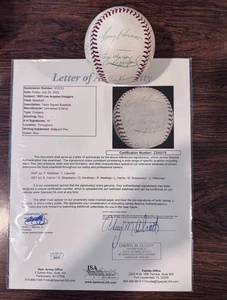 1993 Dodgers Team Signed Logo Ball 18 Sigs JSA LOA Lasorda Pedro Martinez - Picture 1 of 12