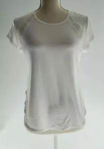 Women's All in Motion White Mesh Short Sleeve Mesh T-Shirt Size Small - Picture 1 of 4