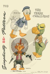 Reproduktion Vintage drei Caballeros Schnittmuster S7113 - Bild 1 von 1
