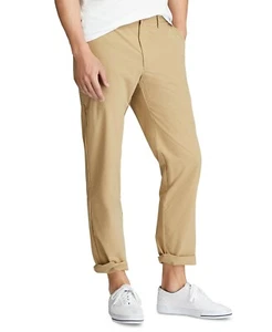 Polo Ralph Lauren Men Ultra Thin Comfort Performance Beige Khaki Traveler Pants - Picture 1 of 12