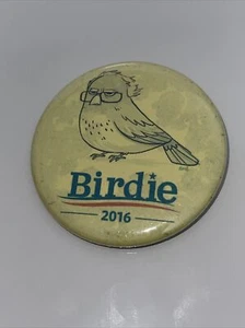 Birdie 2016 Bernie Sanders 2” "Cartoon" Presidential Campaign Button Pin Back - Picture 1 of 2