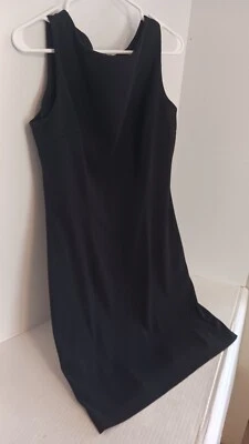 Amanda Smith Size 10 Women's Black Sleeveless Boat Neck Short Dress FREE SHIP - Image 1 of 4