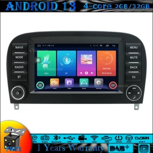 7"Android 13 Autoradio Carplay GPS Navi DVR DAB for Mercedes SL R230 SL350 05-11 - Picture 1 of 12
