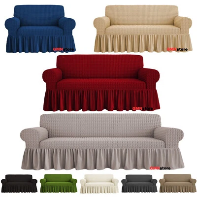 Copridivano a 2 3 e 4 posti elasticizzato copripoltrona 1 posto gonnellino voila - Immagine 1 di 4