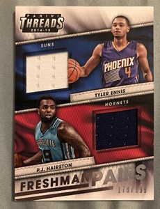 2014-15 Panini Threads Freshman Pairs 178/199 Tyler Ennis PJ Hairston #15 JERSEY