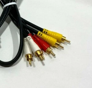 (TESTED) 6FT GOLD PLATED RCA Audio/Video Composite Cable Yellow/White/Red - Picture 1 of 3