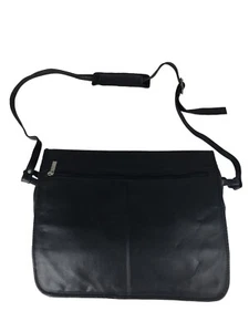 Wilsons Leather Unisex Black Inner Dividers Snap Crossbody Strap Messenger Bag - Picture 1 of 10