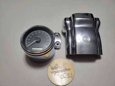 04-07 Harley Davidson Sportster Velocímetro Manillar Elevadores Abrazadera Superior Cromo OE Foto 1 de 4