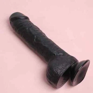 XXL Huge Thick Realistic Dildo Cock with Balls Hands Free Suction Cup Unisex - Picture 1 of 35