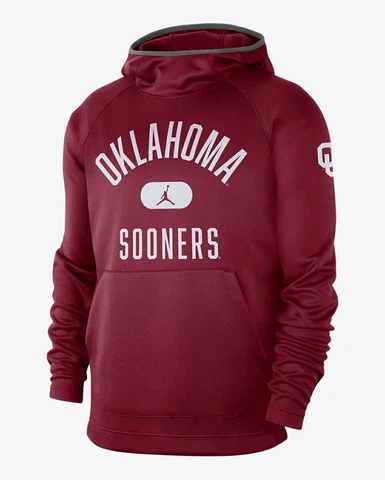 NIKE Jordan Oklahoma Sooners Therma-FIT Spotlight Hoodie Men Sz XL TEAM ISSUE PE Cover