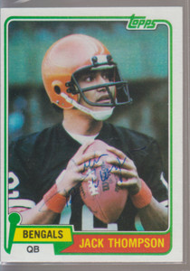 Autographed 1981 Topps Jack Thompson - Bengals