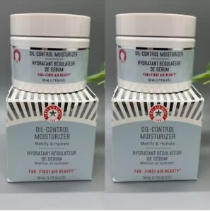 2x First Aid Beauty FAB Oil-Control Moisturizer Full Size 50mL 1.7 Oz New in Box