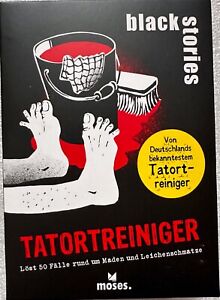 Black stories Tatortreiniger Moses Party Game Card Game Guessing Game Riddler