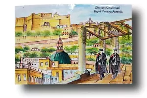 Ceramic tile plate terracotta carabinieri naples plomero arenella 1970 - Picture 1 of 5