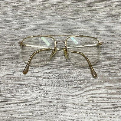 Monturas de gafas vintage FLEXON By Marchon Auto Flex doradas 55-17-140 borde completo Foto 1 de 4