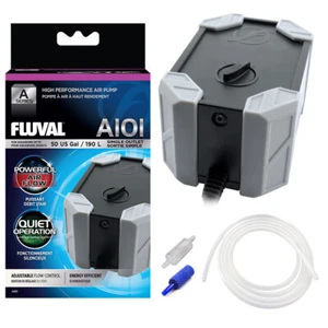 Aquarium Air Pumps Fluval A101 Dual Outlet Adjustable Flow Rate - Free Hose Kit - Picture 1 of 8
