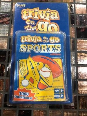Trivia on the Go SPORTS Edition Fundex Card Game -- NEW SEALED - Image 1 of 2