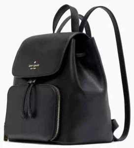 Kate Spade Kristi Medium Flap Backpack Black Leather Bag KA695 NWT $379 FS - Picture 1 of 10