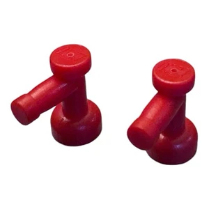 LEGO PARTE 4599b Grifo Grifo ROJO 1x1 sin agujero en boquilla (2 piezas) - Imagen 1 de 1