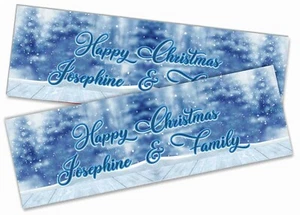 x2 Banner de Navidad Personalizado Fiesta de Navidad Casa Decoración Ocasión 215 - Imagen 1 de 4