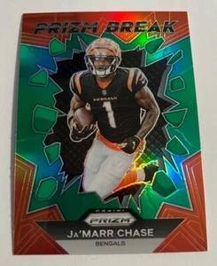 Ja'Marr Chase - 2023 Panini Prizm - Prizm Break Green Prizm - Cincinnati Bengals - Picture 1 of 2