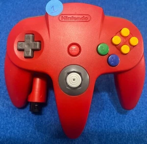 Official Nintendo 64 Controller OEM N64 Red Fully Tested joystick 9/10 - Picture 1 of 12