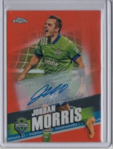 2022 Topps Chrome MLS Autograph Orange Refractor #104 Jordan Morris 14/25 Auto - Picture 1 of 2