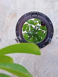 12 inch Rustic Antique Finish Porthole Nautical Wall Decor Working Ship Cabin - Picture 1 of 5