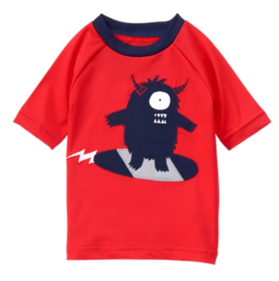 Novo com etiquetas Gymboree Swim Shop Monster Skate Board Rash Guard Top Boys 2017 18-24 M - Imagem 1 de 1