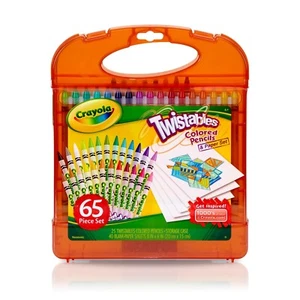 Juego de lápices giratorios Crayola Kit de dibujo para niños Dibujo Arte Estuche para lápices 65ct - Imagen 1 de 4