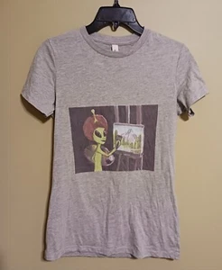 Alien Bob Ross Essential Gray S/S Crew Neck Women's Medium Slim Fit T-Shirt  - Picture 1 of 10