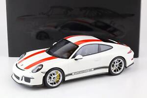 1:12 Minichamps Porsche 911 (991) R Coupé Blanc/Rouge Rayures 2016