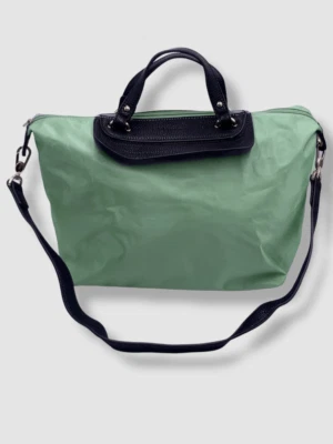 $100 Neiman Marcus женщин зеленый молнии застежки двойной ручки через плечо сумка с короткими ручками - Изображение 1 из 4