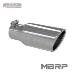 PUNTA DE ESCAPE DE ACERO INOXIDABLE MBRP 10"" ENTRADA 4"" SALIDA EN ÁNGULO ENROLLADA T5157 - Imagen 1 de 4