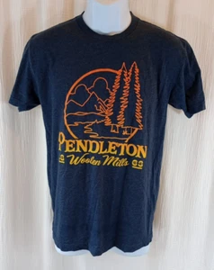 Pendleton Woolen Mills T-Shirt Uomo Grafica Taglia S Blu Navy Manica Corta - Foto 1 di 9