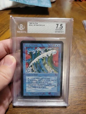 MTG Limited Edition Alpha 1993 Wall of Water BGS 7.5 Near Mint Old School 93/94 - Image 1 of 4