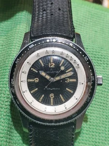 Reloj de buceo Helvetia/Nivada Grenchen de acero inoxidable profundo años 60 para hombre - Imagen 1 de 7